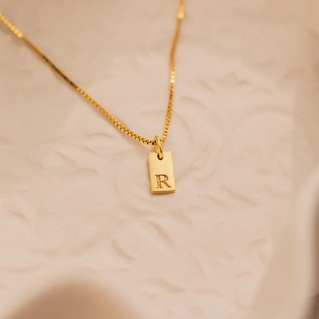 18k Gold Plated Minimalistic Initial Pendant - Ornaments Co - 18K Gold Plated