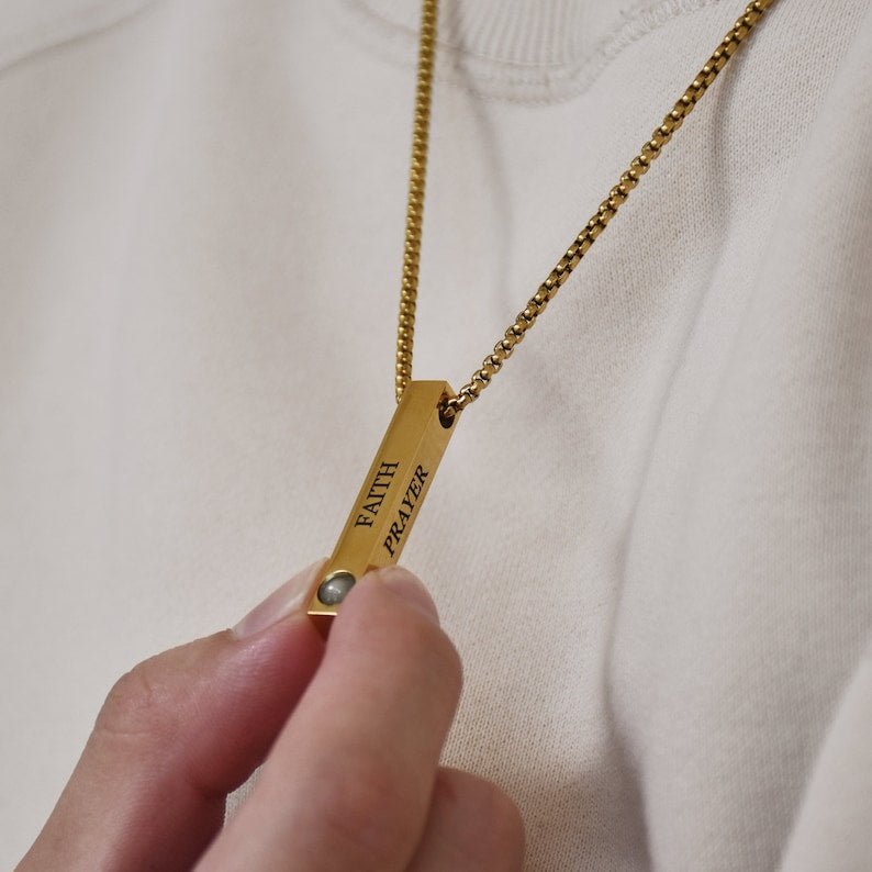 Iron Bar Projection Necklace - Ornaments Co - 18K Gold Plated