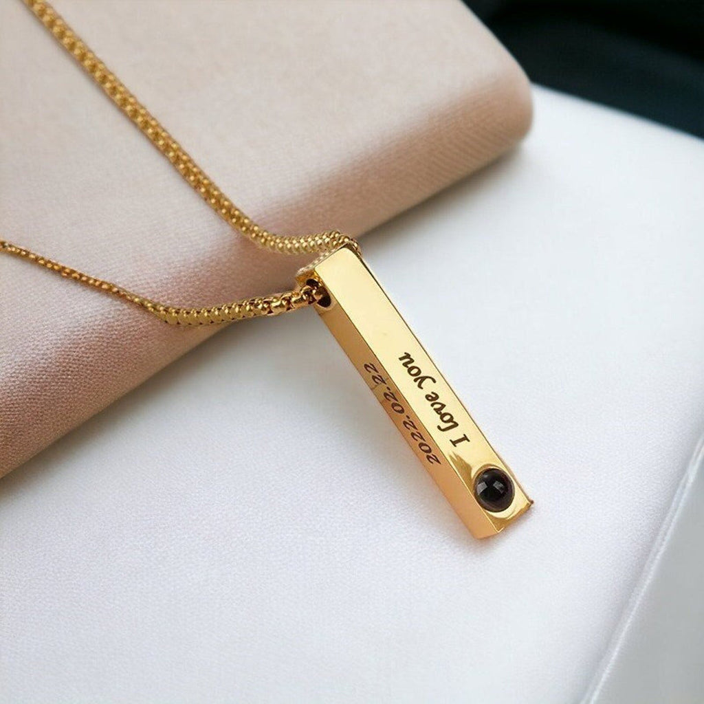 Iron Bar Projection Necklace - Ornaments Co - 18K Gold Plated