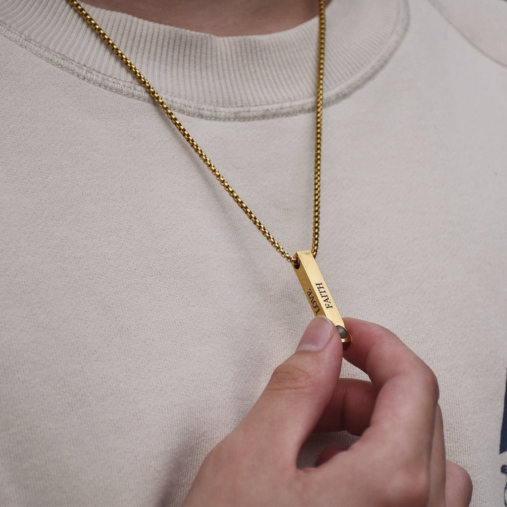 Iron Bar Projection Necklace - Ornaments Co - 18K Gold Plated