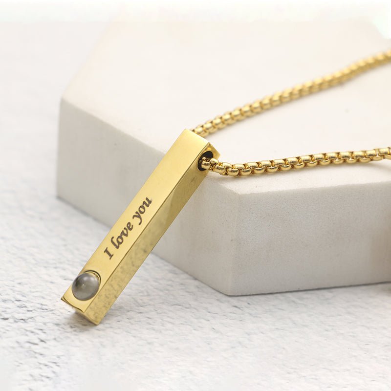 Iron Bar Projection Necklace - Ornaments Co - 18K Gold Plated
