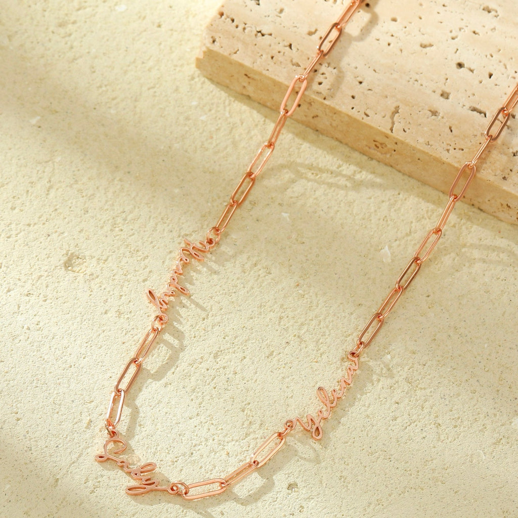 Kinship Family Name Necklace - Ornaments Co - 18K Gold Plated