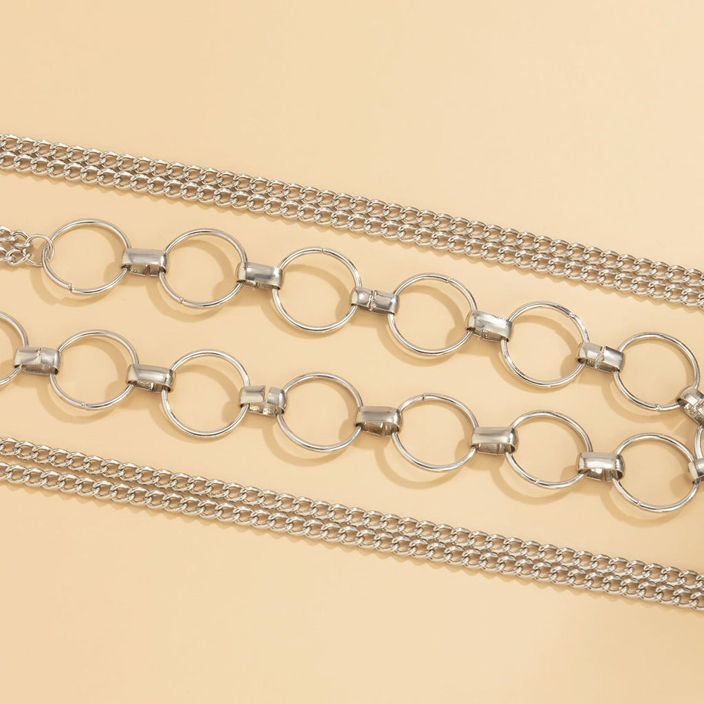 Women Loop Style Body Chain - Ornaments Co - Gold